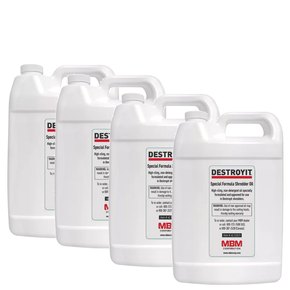 The image of MBM Destroyit Shredder Oil for Auto-Oilers - 1 Gallon Bottle (4 units per carton)